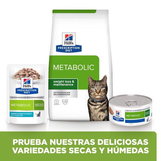 Hill's Prescription Diet Metabólico Control de Peso Pescado Sobre en Salsa para gatos, , large image number null